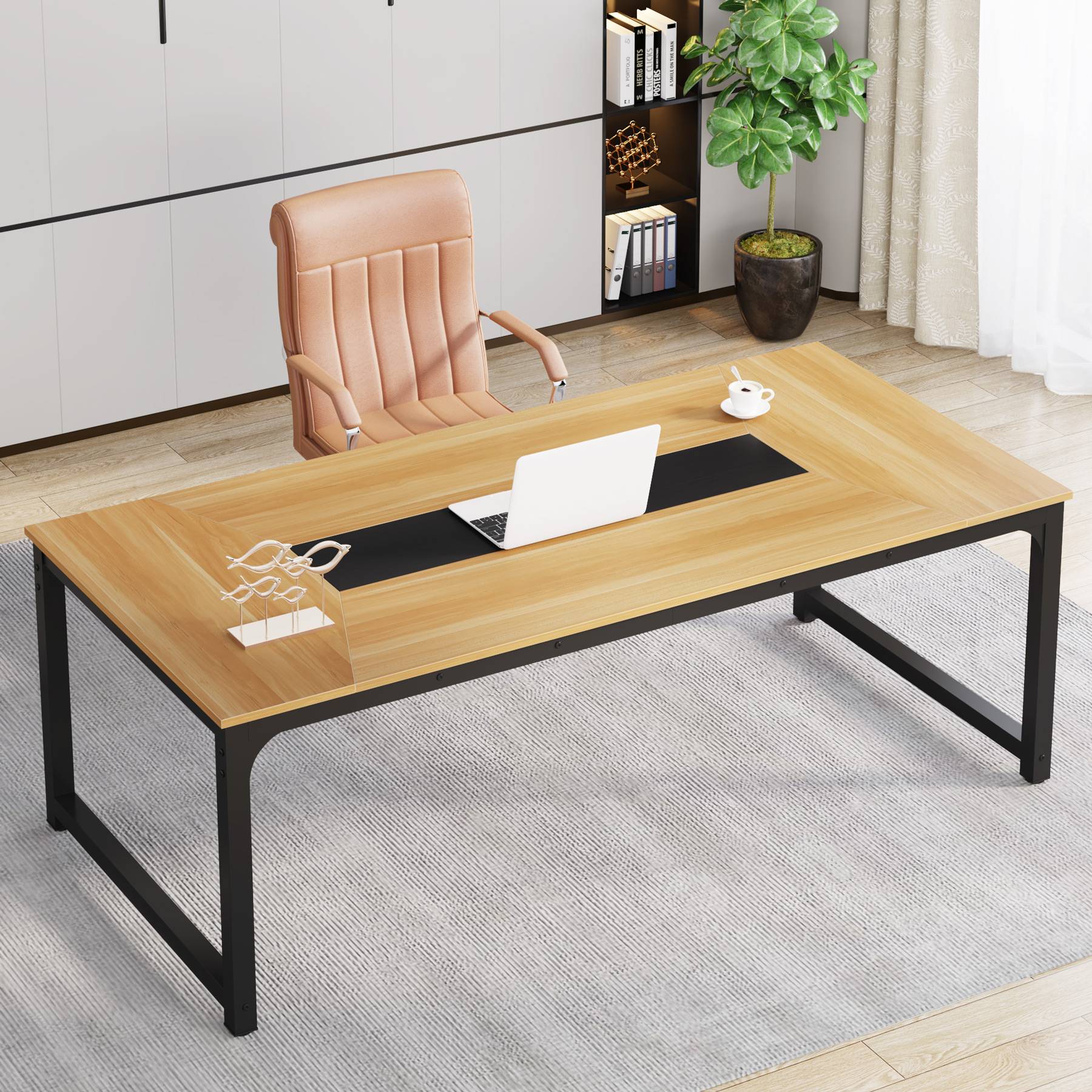 Tribesigns Conference Table, 6FT Rectangular Meeting Seminar Table Tribesigns